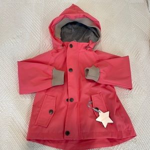 Girls pink rain jacket